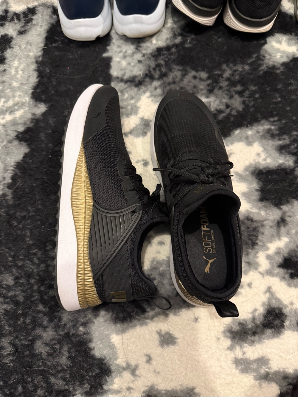 Puma Women’s Black & Gold SoftFoam Sneakers